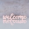 levandeo Lettering Welcome L31 cm Pastel Pink Wooden Table Decoration