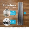 Stainless Steel Reusable Straws, 9.5-inches Straight Metal Straw for Drinking
