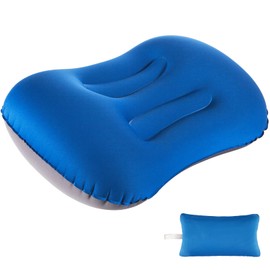 Eono Inflatable Camping Pillow, Ultralight Inflatable Pillow for Beach, Compressible Compact Ergonomic Travel Pillow, Beach Pillow, Pillow for Outdoor, Camping, Hiking
