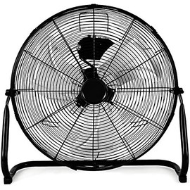 HealSmart 20 Inch 3-Speed High Velocity Heavy Duty Metal Industrial Floor Fans Oscillating Quiet for Home, Commercial, Residential, and Greenhouse Use, Outdoor/Indoor, Black
