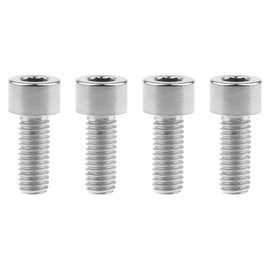 Wanyifa Titanium Ti M8 x15 20 25 30 35 40 45 50 60m 1.25mm Pitch Hex Allen Socket Head Bolt Screws Pack of 4 (Square Head M8x20mm, Normal Titanium)