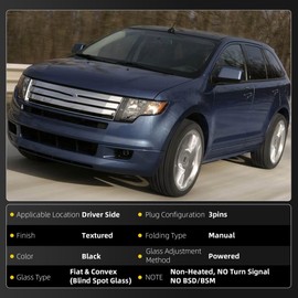 Left Driver Side Door Mirror Compatible with 2009-2011 Ford Edge