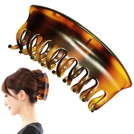 [KOEIDO Beauty Hair] Hair Claw MEGAMAX Large Extra Large, Firmly Curled, Hair Clip, Hair Closure (American XXL)