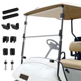 FIXHAWK EZGO Golf Cart Windshield Replacement Fit for EZGO TXT/ DCS / PDS 1995-2013 Gas and Electric Golf Cart ,Foldable PC UV Resistant Clear Windshield ( 38.54" W X 33.74" H )