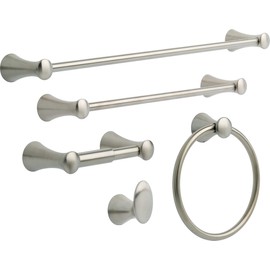 DELTA D73850-SS Lahara Toilet Paper Holder, Brilliance Stainless Steel, 3.7 x 8.5 x 2 Inches