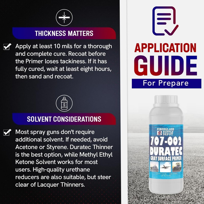 Hawkeye Industries Duratec 707-002 Grey Surface Primer with Hardener Quart