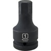 1" Dr. Impact Hex Bit Sockets​ SAE, One-Piece Construction, Highly-Visible