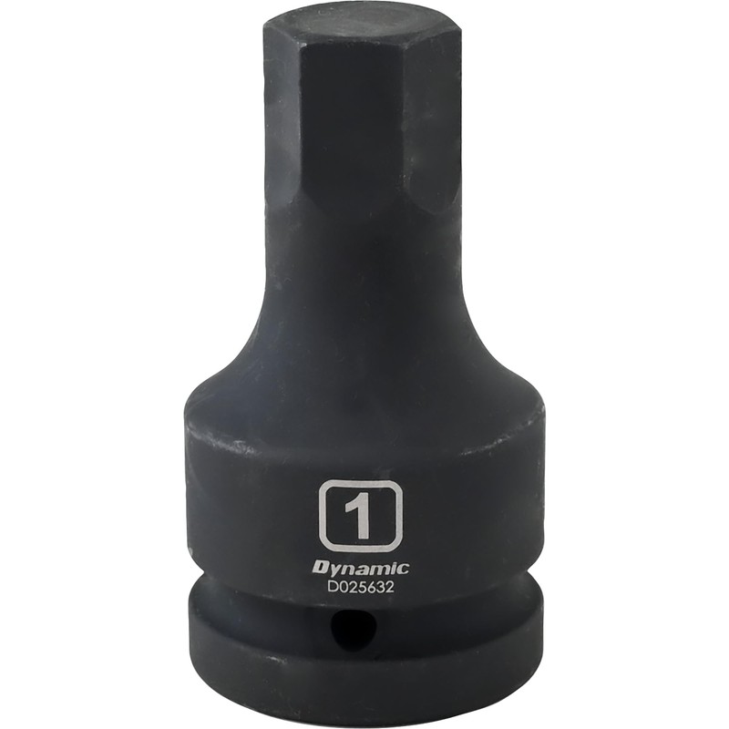 1" Dr. Impact Hex Bit Sockets​ SAE, One-Piece Construction, Highly-Visible