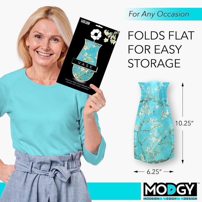 MODGY - Jarrón de flores expandible de plástico moderno para