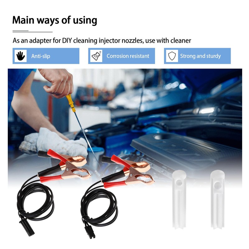 Augeny - Adaptador de limpieza para inyector de combustible automático,