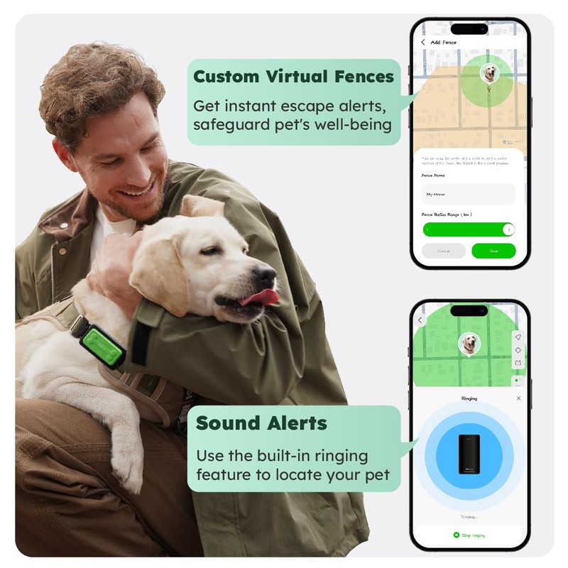 GlocalMe KeyTracker GPS Tracker for Dogs, Global Unlimited Range Pet