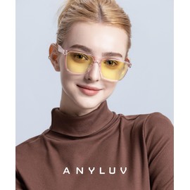 ANYLUV Blue Light Glasses for Men & Women, Stylish Blue Light Blocking Glasses, UV400 Protection & Anti Eyestrain Eyewear