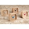 KATOMOKU muku mini clock km-26 round black wood beach