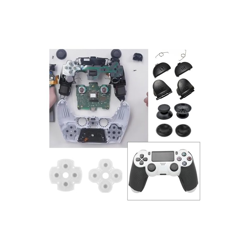 21Pcs Dualshock Accessories Repair Replacement Compatible with P S-4 for