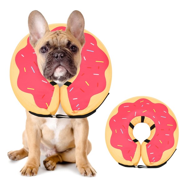 Inflatable Dog Collar Recovery Cone for Medium Waterproof Elizabethan Pillow