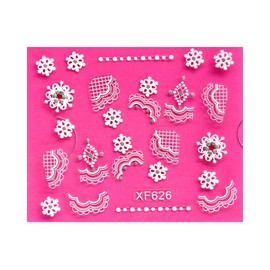 Sunflower Cherry Nail Stickers Silver Glitter Line Wedding Nail Decals Xf626 Nail Wraps Art Stickers Manicure Supplies for Women for Home Nails Full Long Lasting Easy Apply and Remove