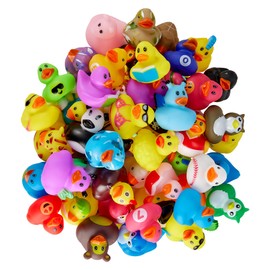 Playbees Rubber Ducks in Bulk 25 Pack Assortment Duckies Kids Baby Bath Shower Toys Jeep Ducking Floater Summer Beach Pool Activity Baby Showers Accessories Classroom Incentives - Mix Style 3