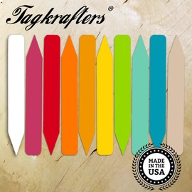 TAGKRAFTERS 5" x 5/8" Assorted Premium Pot Stakes - 1000 Pcs - Plastic Plant Tags and Labels - Nursery Garden Tree Labels Waterproof Writeable | Made in The USA |