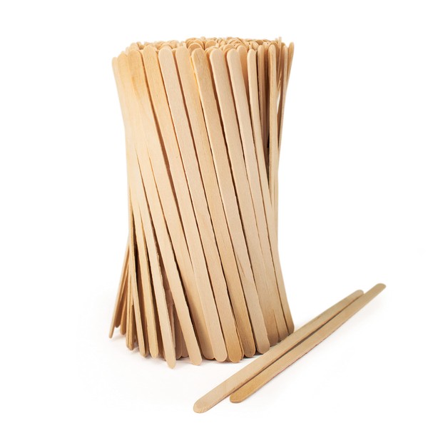 wisefood Wooden Coffee Stirrers 5.5 Inch 500 Pieces Stirrers Biodegradable Coffee Stirrers Natural Sturdy Eco Friendly
