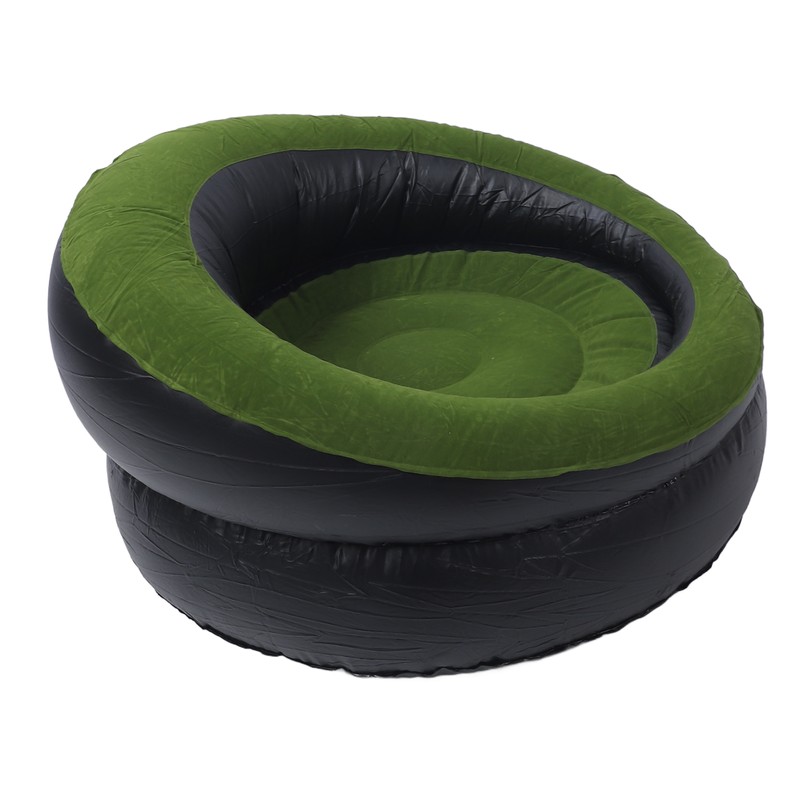 Inflatable Couch PVC Flocking Portable Ergonomic Blow Up Sofa Chair