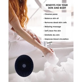 Premium Silicone Body Scrubber | Gentle on Sensitive Skin, Effective for All Skin Types | Non-Slip Handle | Hygienic, Durable, and Easy to Use. (Grey)