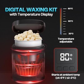 Kit de cera de nariz para cejas y orejas | 100 gcera, 50 varillas de depilación facial | Calentador de cera USB-C (5V/2A) | Kit de depilación para hom
