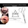 Bartschere Nasenhaarschere Haarschere aus Rostfreiem Edelstahl Bartpflege Schere Ohrhaarschere Schnurrbartschere