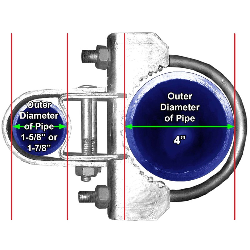 Chain Link Fence "Bull Dog" Commercial Duty Gate Hinge (4"