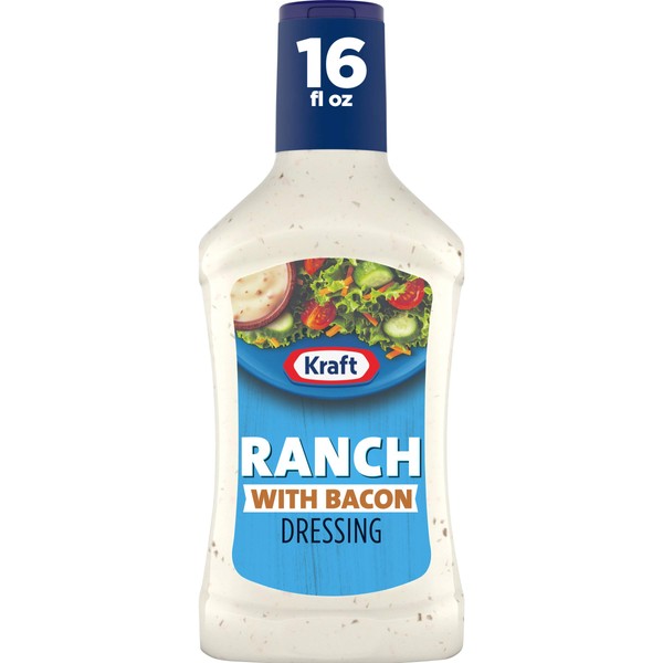 Kraft Ranch Salad Dressing with Bacon (6 ct Pack, 16 fl oz Bottles)