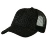Straw Trucker Cap - Black OSFM