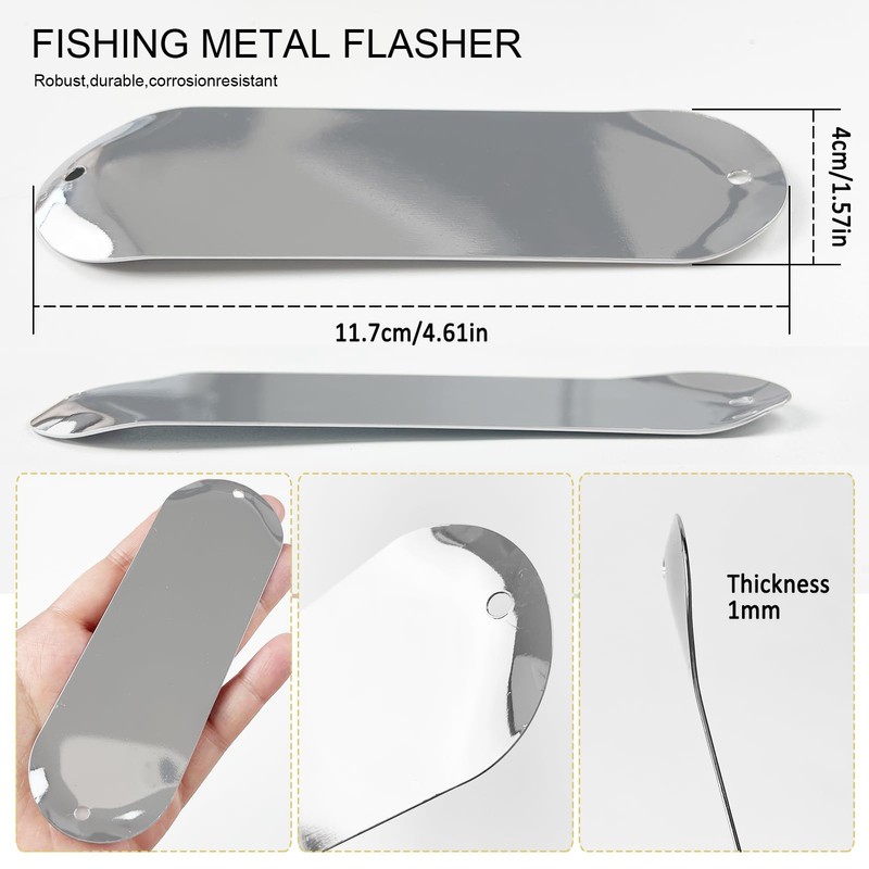 FREE FISHER 63pcs Fishing Dodgers Flashers Making Kit Spinnerbait Pre-Rigged