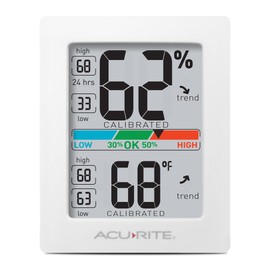 AcuRite 01083M - Higrómetro digital con monitor interior y escala de comodidad, medidor de termómetro de habitación con humedad de temperatura, 3 x...
