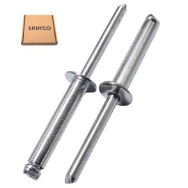 SKIR'CO (Pack of 40) Blind Rivets Galvanised Steel 6.0 x 25 mm Steel Mandrel Pop Rivets Dome Head DIN 7337 Rivets