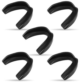 Frienda 5 Pcs Sports Mouth Guards Adults and Junior Mouth Guard Sports Mouth Guard Athletic Mouth Guards for Boxing Basketball Football Hockey Karate(Black)