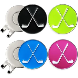 Adhere Golf ball Markers Soft Enamel golf ball markers with strong Magnetic Hat Clip, A Premium Golf Gifts for Golfer (4 colors golf club)