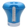 Chemical swimmer:, Chlordosierer, dosage float, Schwimmdosierer with Thermometer Blue for