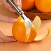 2Pcs Stainless Steel Orange Peeler Tool, Citrus Peeler with Triangular