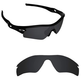 Alphax Stealth Black Polarized Replacement Lenses for Oakley Radar Path/Radar Path Asian Fit Sport Sunglsses