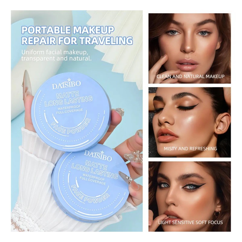 Base De Maquillaje Polvo Compacto Fijador Matte