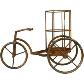 LIVEVIE Classic Vintage Bike Delivery Style Wine Rack Freestanding Single Bottle Holder