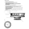 Small Low profile rotary roof vent for vans buses -