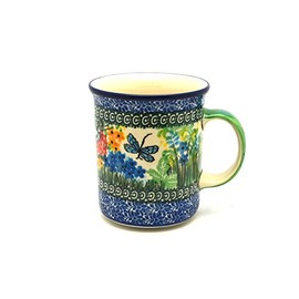 Polish Pottery Mug - Big Straight Sided - Unikat Signature - U4612