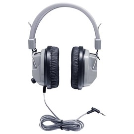 HamiltonBuhl SC-7V Schoolmate Deluxe - Auriculares estéreo con Enchufe de 3,5 mm y Control de Volumen, Cojines de Piel sintético, reemplazables, Resistentes, para Escritura, Bolsa con Cierre, Control