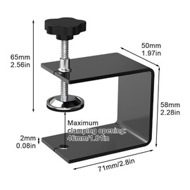 2Pcs C Clamps, Drawer Front Installation Clamps Drawer Fixing Clip Adjustable Stable Furniture Woodworking Jig Stainless Steel Clamps for Woodworking(Black)