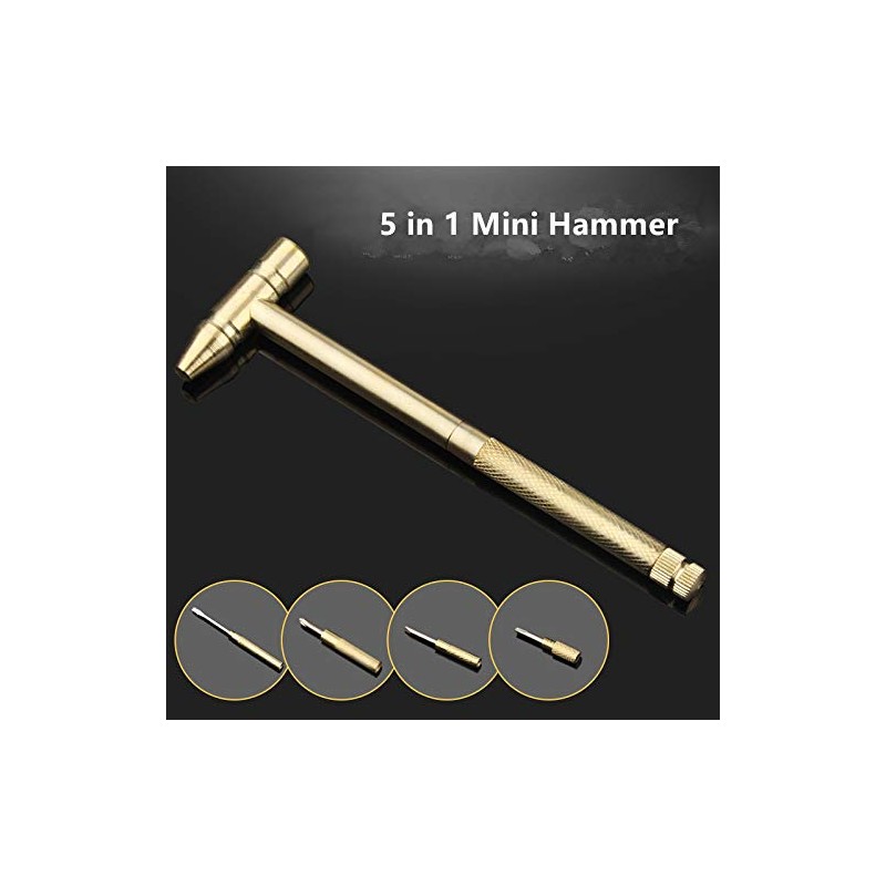 IKAAR 5 in1 Multi Mini Copper Hammer Multi-Function Screwdriver Small