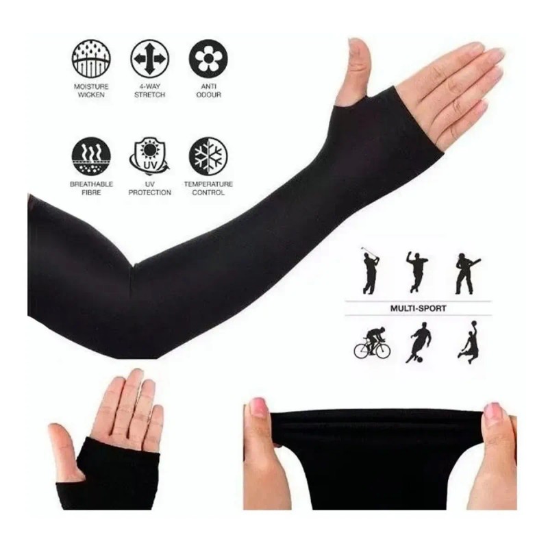 Mangas Protectoras Para Brazos Protección Solar Uv,3 Pares