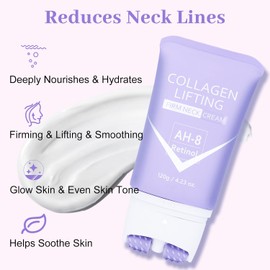 SEWOG Crema Reafirmante Para Cuello Ah-8 Para Piel Arrugada, Cuidado Corporal, Confort, Crema De Rodillo Para Cuello, Hidratante, Antiedad Para Cuello Y Escote, Loción Reafirmante.