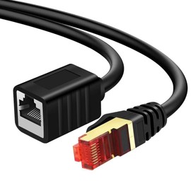 Yeung Qee - Cable alargador de Ethernet (91,4 cm, cable alargador de red Ethernet Cat7, conectores RJ45, macho a hembra, 1 m)