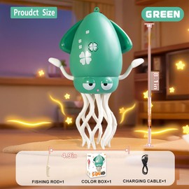 EXQDYNM Dancing Octopus Baby Musical Toy,Electric Crawling Squid Tummy Time Toy for Kids Baby Funny Birthday Gifts