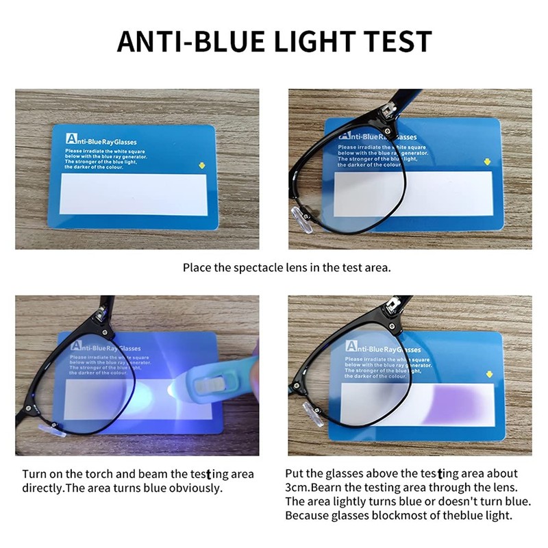 Half frame Retro Semi Rimless Clear Lens Glasses Blue Blocking